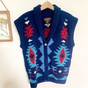 Vintage Eddie Bauer Aztec Wool Vest